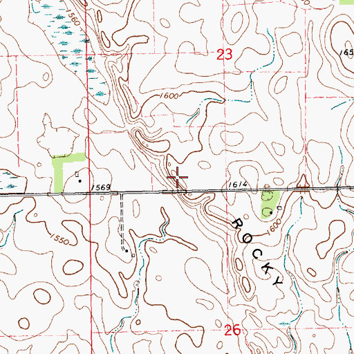 Topographic Map of Rocky Ridge, SD