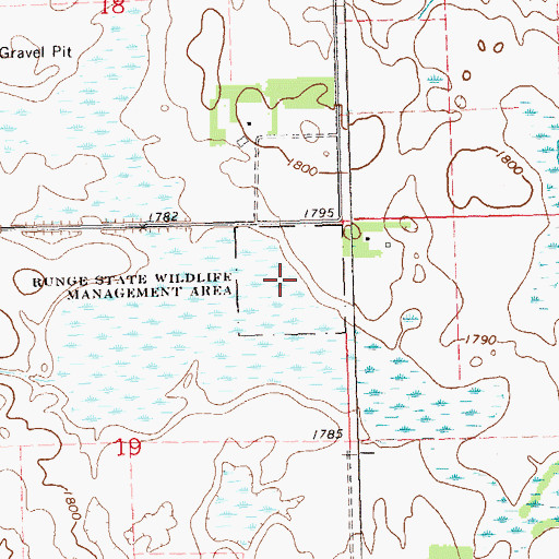 Topographic Map of Runge State Wildlife Management Area, SD