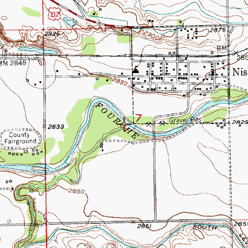 Topographic Map of Stinkingwater Creek, SD