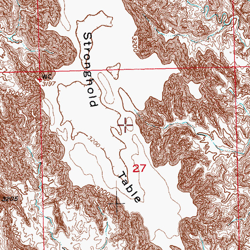 Topographic Map of Galigo Table, SD