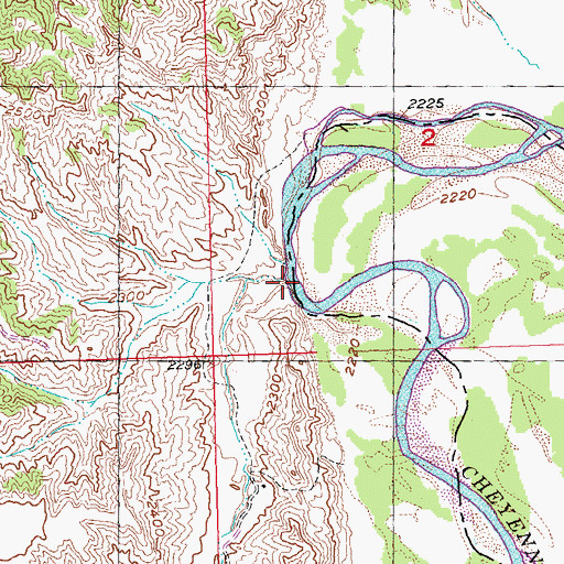 Topographic Map of Telegraph Draw, SD