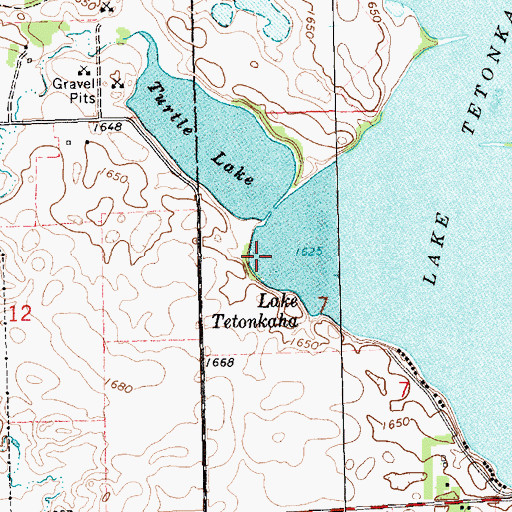 Topographic Map of Turtle Lake, SD