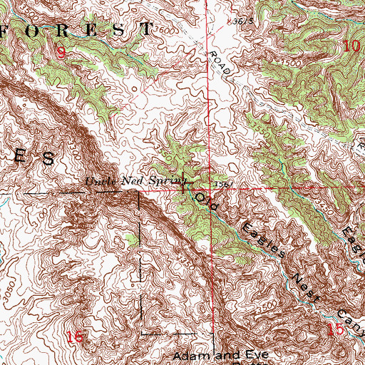 Topographic Map of Uncle Ned Spring, SD