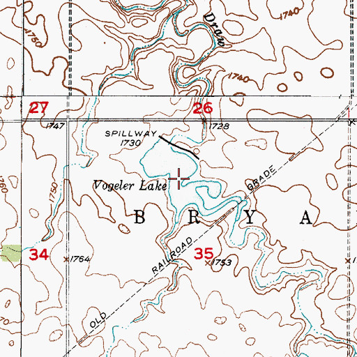 Topographic Map of Vogeler Lake, SD