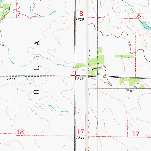 Topographic Map of Lake Wanalain, SD