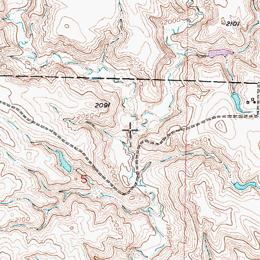 Topographic Map of West Fork Hay Creek, SD