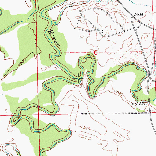 Topographic Map of White Clay Creek, SD
