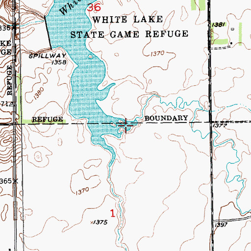 Topographic Map of White Lake, SD