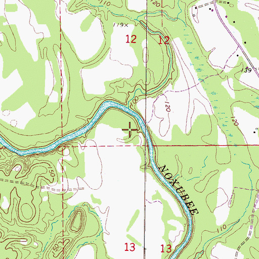 Topographic Map of Rogers Creek, AL