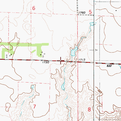 Topographic Map of Speckels Dam, SD