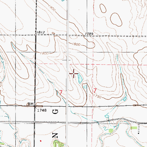 Topographic Map of Will Dam, SD