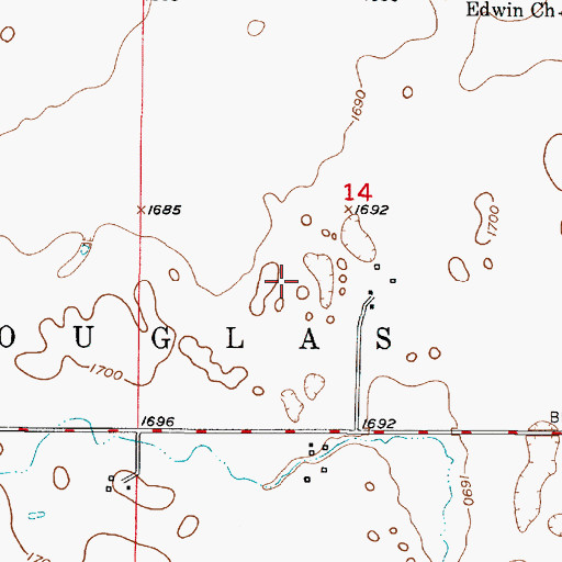 Topographic Map of D Faulstich Dam, SD