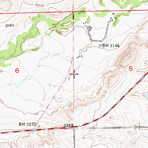 Topographic Map of KBHB-AM (Sturgis), SD