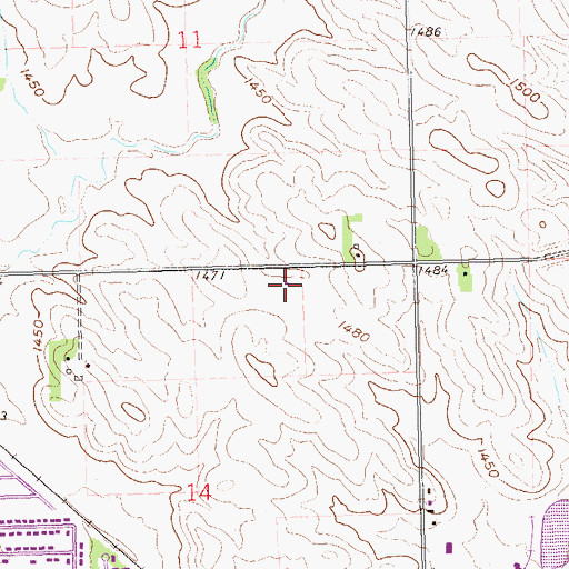 Topographic Map of KRSS-AM (Sioux Falls), SD