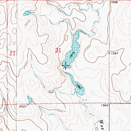 Topographic Map of K Lazy K Ranch Dam, SD