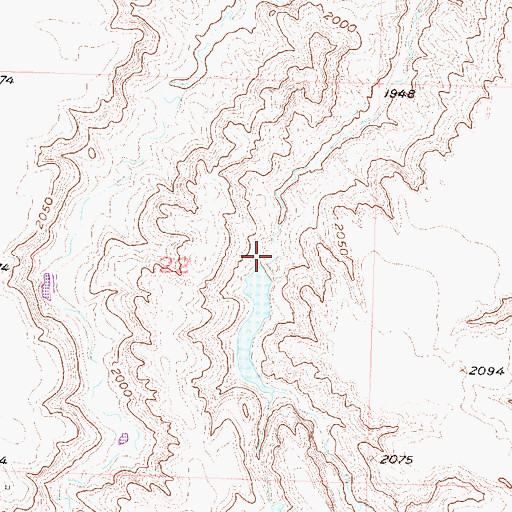 Topographic Map of Blaine Drageset Dam, SD