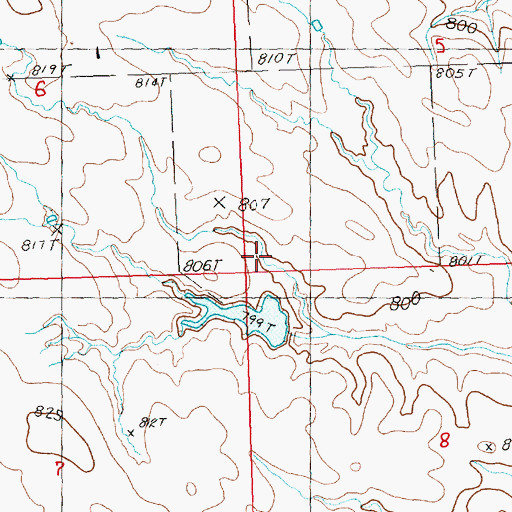 Topographic Map of R Talley Number 1 Dam, SD