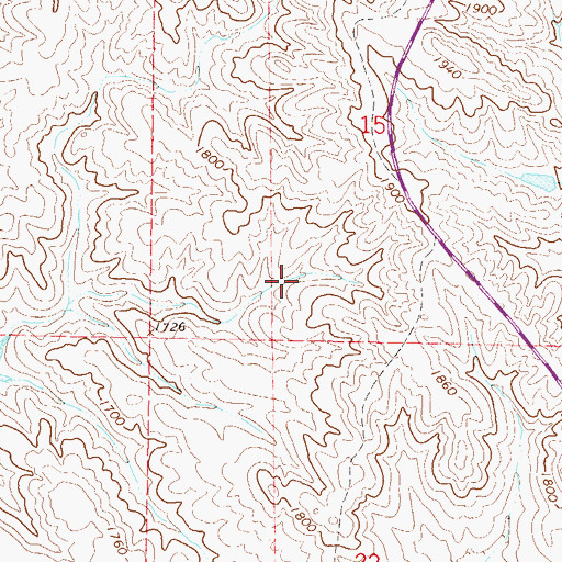 Topographic Map of Eastern Grazing Association Number 1 Dam, SD