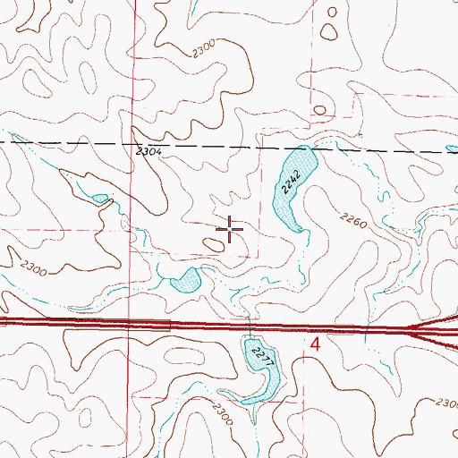 Topographic Map of Sanderson Number 3 Dam, SD