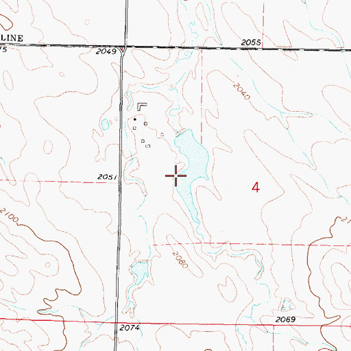 Topographic Map of Iversen Number 1 Dam, SD
