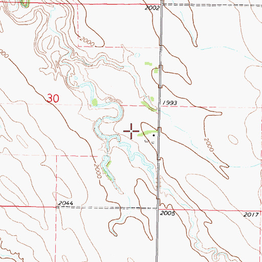 Topographic Map of Whisler Number 1 Dam, SD