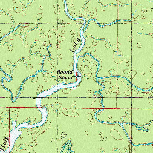 Topographic Map of Round Island, AL