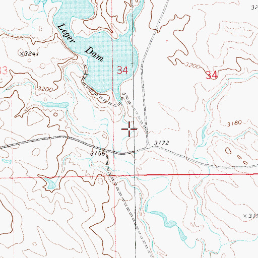 Topographic Map of Leger East Dam, SD