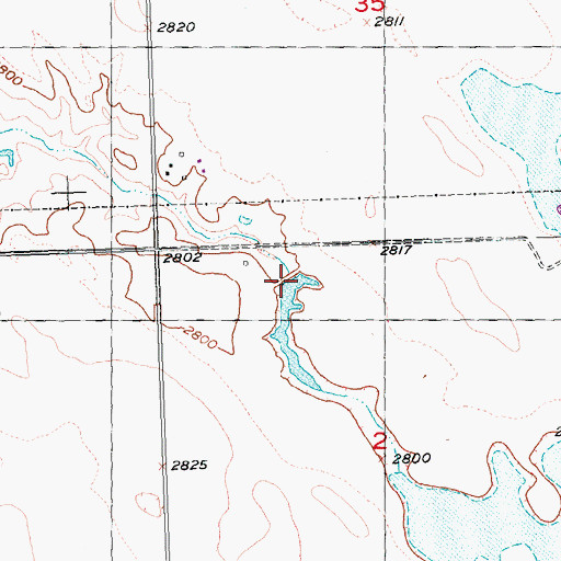 Topographic Map of David Kitterman Dam, SD