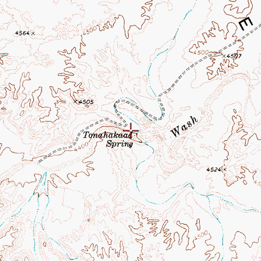 Topographic Map of Tonahakaad Spring, AZ