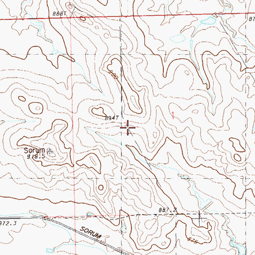 Topographic Map of Gilbert Ranches Pond Number 1 Dam, SD
