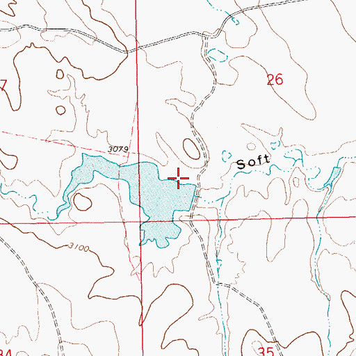 Topographic Map of Cother Clanton Dam, SD