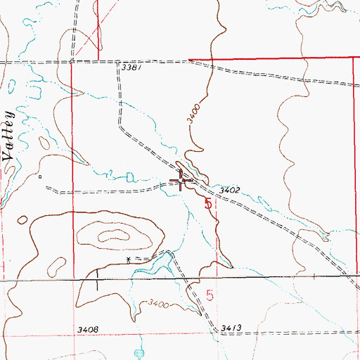 Topographic Map of John Catron Number 1 Dam, SD