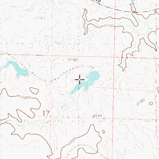 Topographic Map of D Booth Number 3 Dam, SD