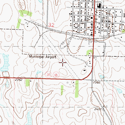 Topographic Map of Isabel Municipal Airport, SD