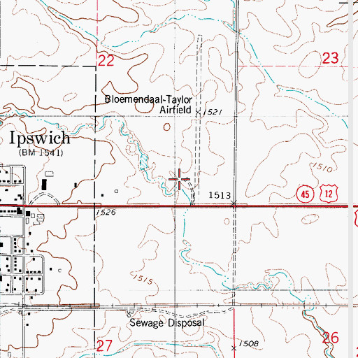 Topographic Map of Rappe Field, SD