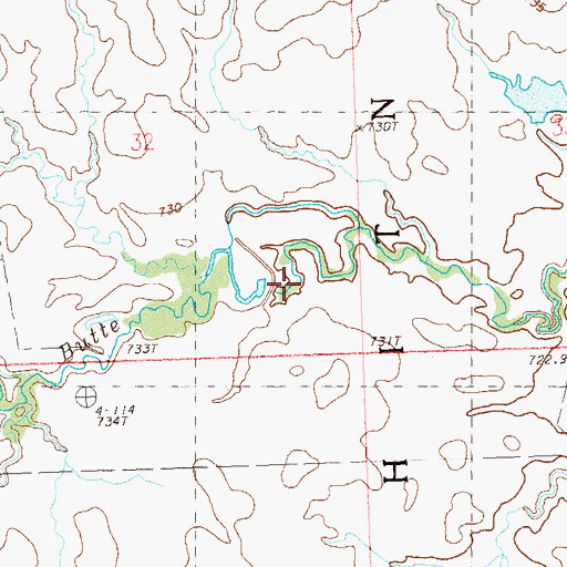 Topographic Map of Peck Dam, SD