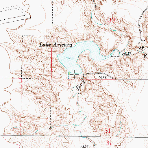 Topographic Map of Arikara Dam, SD