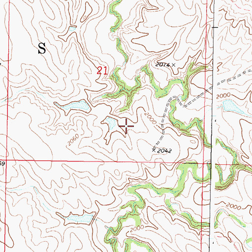 Topographic Map of Herman Number 9 Dam, SD