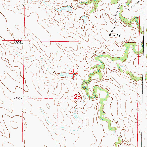 Topographic Map of Herman Number 8 Dam, SD