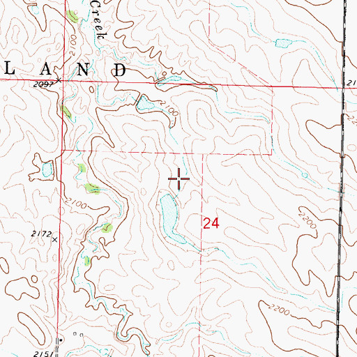 Topographic Map of King Number 1 Dam, SD