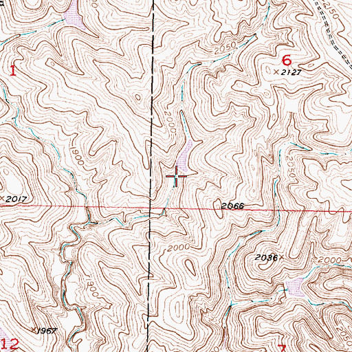 Topographic Map of Rankin Number 2 Dam, SD