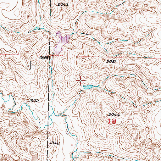 Topographic Map of Hight Number 5 Dam, SD