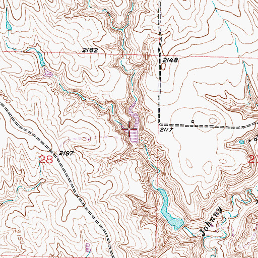 Topographic Map of Baker Number 3 Dam, SD