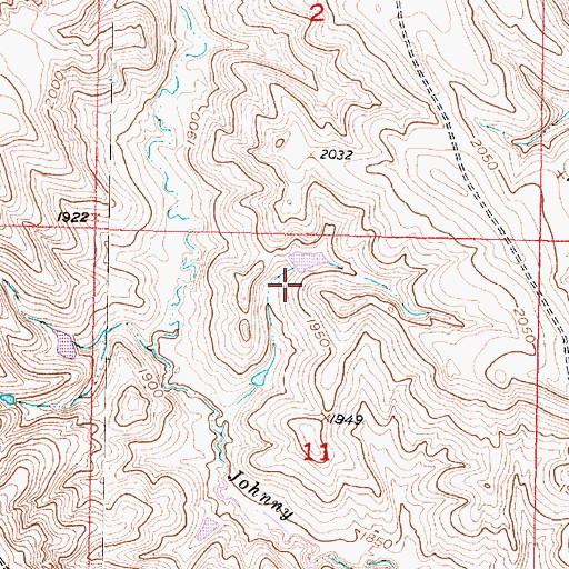 Topographic Map of Rankin Number 1 Dam, SD