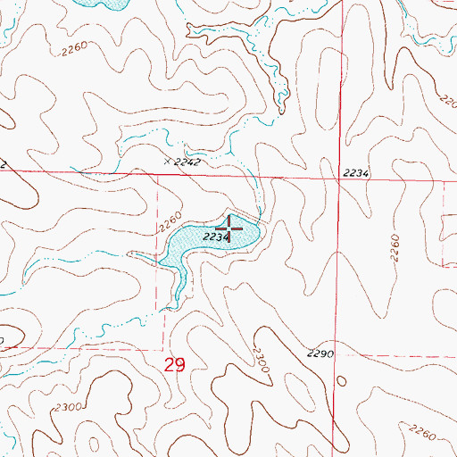 Topographic Map of Barton Number 1 Dam, SD