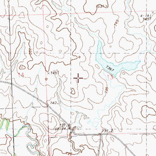 Topographic Map of C and F Ranch Dam, SD
