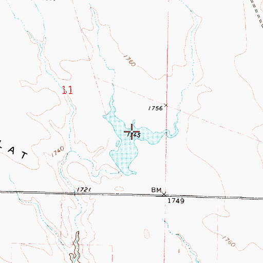 Topographic Map of Haskins Number 1 Dam, SD