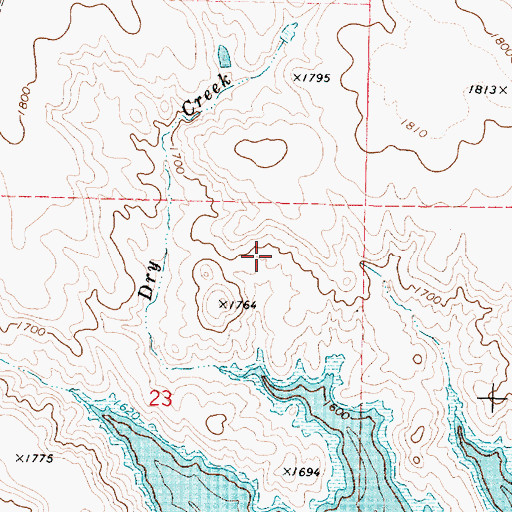Topographic Map of Sonnenschein Number 2 Dam, SD