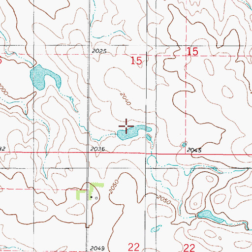 Topographic Map of Dale and Leonard Eriksen Dam, SD