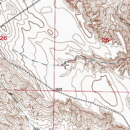 Topographic Map of Knox Number 1 Dam, SD
